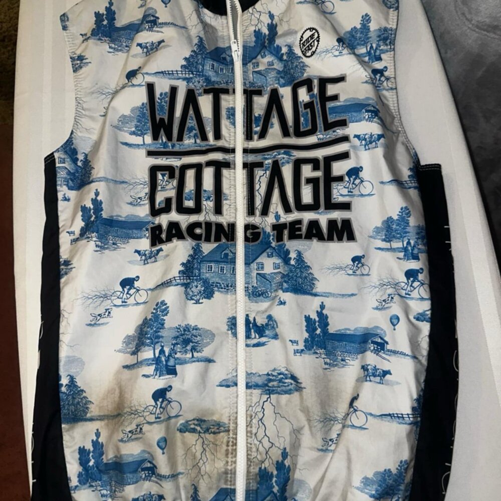 Wattage Cottage men’s‎ bike racing shirt small made in USA